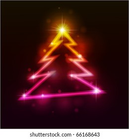 Christmas fur-tree. Vector illustration. Eps10
