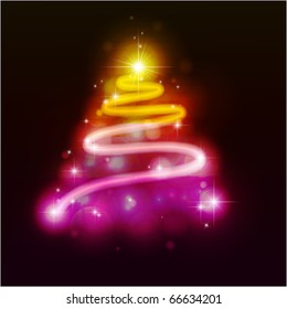 Christmas fur-tree. Vector illustration. Eps10