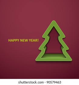 Christmas fur-tree. Vector illustration. Eps10