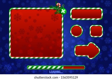 Christmas Game UI Utilities For UI Graphic Assets. Buttons, Boards And Frame. Game Loading. Objects On A Separate Layer.