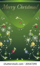 Christmas garland. Background for card. Vector