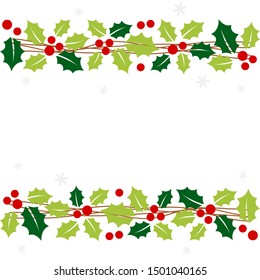 Christmas garland card - Christmas set