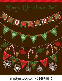 christmas garland design. vector illustration