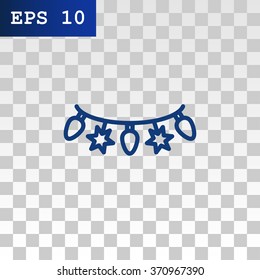 Christmas garland icon