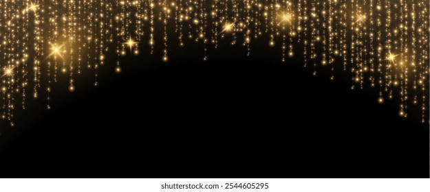 Christmas garland isolated on transparent background. Glowing colorful light bulbs with sparkles.Xmas, New Year, wedding or Birthday decor. Party event decoration. Winter holiday season element.