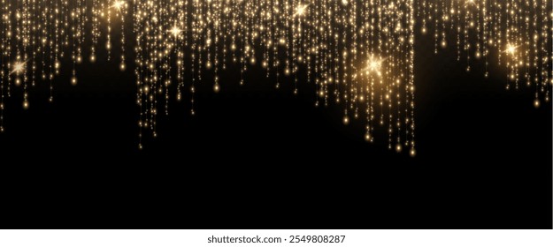 Christmas garland isolated on transparent background. Glowing colorful light bulbs with sparkles.Xmas, New Year, wedding or Birthday decor. Party event decoration. Winter holiday season element.