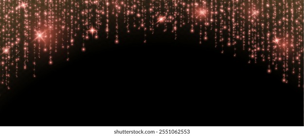 Christmas garland isolated on transparent background. Glowing colorful light bulbs with sparkles.Xmas, New Year, wedding or Birthday decor. Party event decoration. Winter holiday season element.