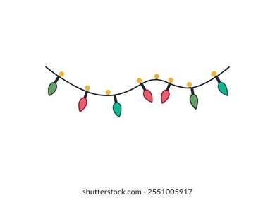 Christmas Garland Lights Silhouette Images