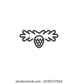Christmas Garland line icon. linear style sign for mobile concept and web design. Festive garland outline vector icon. Symbol, logo illustration. Vector graphics