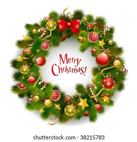 Christmas garland on white vector image