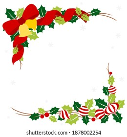 Christmas garland with ornament - colorful
