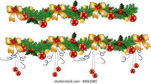 Christmas garland, vector