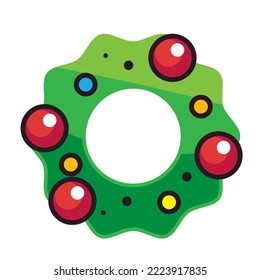 imagen vectorial de garland de navidad con fondo blanco