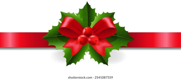 Christmas Garland With White background 
With Gradient Mesh, Vector Illustration