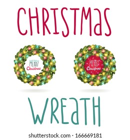 Christmas garland wreath vector image