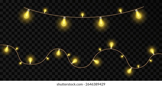 Christmas garland.Neon lights.Festive bright lights.Christmas decorations,colorful LED lamps.