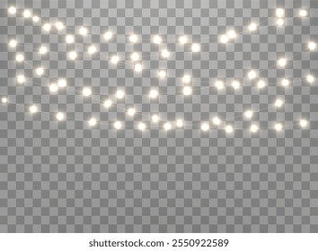 Las guirnaldas de Navidad están disponibles en un formato de fondo de Vector transparente. Las guirnaldas brillantes de Navidades son adecuadas para su uso en invitaciones publicitarias, Anuncios de Web y postales. 