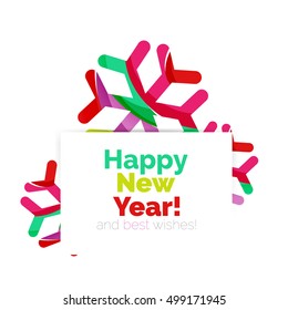 Christmas geometric abstract sale promo banner. Vector illustration