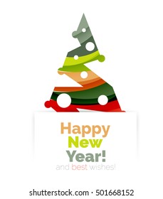 Christmas geometric abstract sale promo banner. Vector illustration