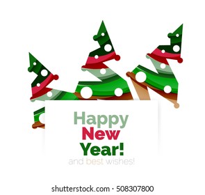 Christmas geometric abstract sale promo banner. Vector illustration