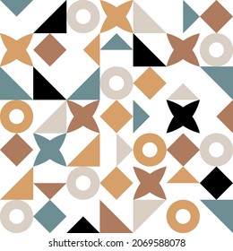 Christmas geometric abstract seamless pattern, for backgrounds, wallpaper, wrapping paper.