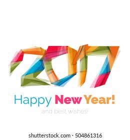 Christmas geometric banner, 2017 New Year. Vector illustration