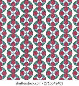 Christmas Geometric Checkered Tile Pattern

