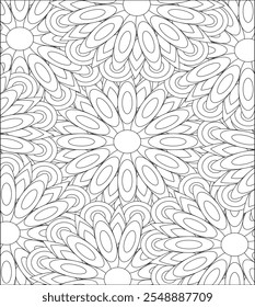 Christmas Geometric Floral Rangolo Intricate Detailed Mandala Adult Coloring Page Intricate Circular Pattern Zentangle