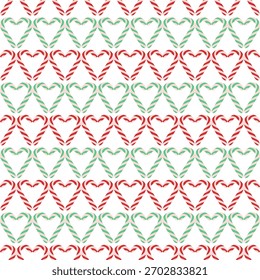 Navidades patrón geométrico sin fisuras con cañas de azúcar - Ilustración vectorial dibujada a mano.