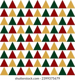 Christmas geometric seamless pattern. Use red, green and gold. Use this design to make postcards, posters, backdrops, gift wrapping paper or anything else.