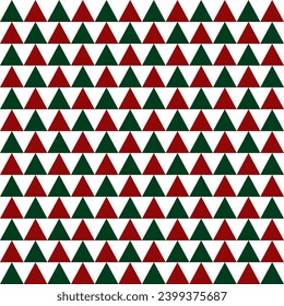Christmas geometric seamless pattern. Use red, green and white. Use this design to make postcards, posters, backdrops, gift wrapping paper or anything else.