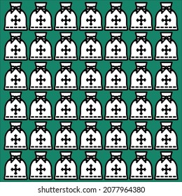 Christmas Gift bag vector icon pattern design 