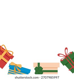 Regalo de Navidad Border Corner Festiva Presente Marco