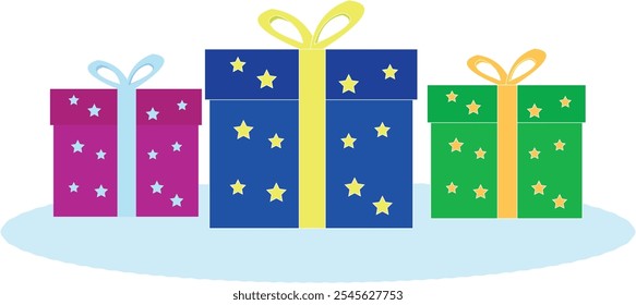 christmas gift box 2D illustration vector art