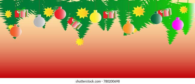 Christmas gift box abstract background with red color tone background, vector art and illustration.