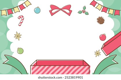 Caixa de presente de Natal quadro de fundo material_Pop ilustração caixa de presente	