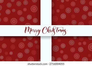 Christmas Gift Box Background With Red Pattern Design