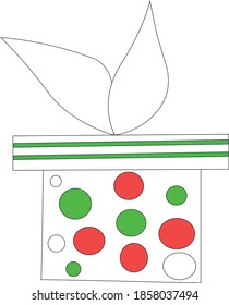 Weihnachtsgeschenkbox mit Bogen
