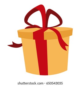 christmas gift box bow decoration icon