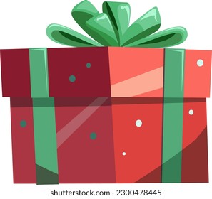 Christmas gift box cartoon illustration