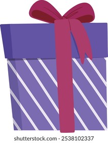 Christmas Gift Box Cartoon Vector in Flat Design Style