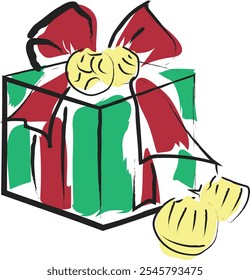 Christmas gift box cartoon vector christmas present
