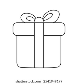 Christmas gift box coloring pages for kids. Trace and color Christmas gift box. Christmas gift box isolated on white background. Kindergarten and preschool worksheets printable for kids. 