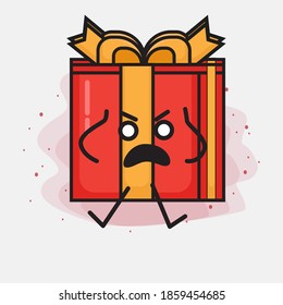 Christmas Gift Box Cute Vector Character Illustration