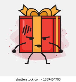 Christmas Gift Box Cute Vector Character Illustration