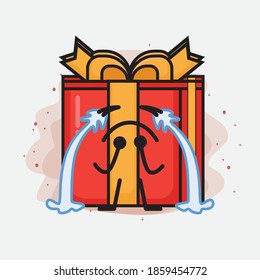 Christmas Gift Box Cute Vector Character Illustration