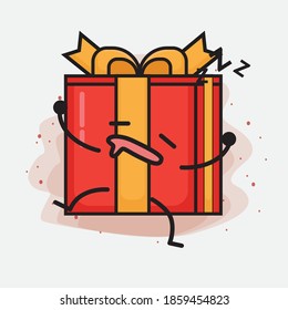 Christmas Gift Box Cute Vector Character Illustration