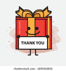Ilustración de caracteres vectores de corte de caja de regalo de Navidad
