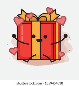 Christmas Gift Box Cute Vector Character Illustration