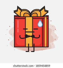 Christmas Gift Box Cute Vector Character Illustration